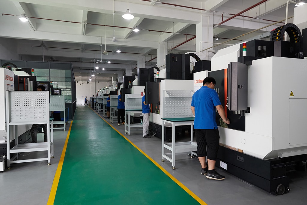 3 axis,4 axis, and 5 axis CNC Machining workshop of CNC Prototyping China 